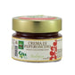 Crema di Peperoncino biologico, 1 Glas, 120 g. Eine pikante Chili-Würzsauce aus Kalabrien mit einem Chilianteil von über 91%. Ohne Olivenöl, nur purer Geschmack.  Die Creme hat eine gut verträgliche, sehr angenehme und ausgewogene Grundschärfe.